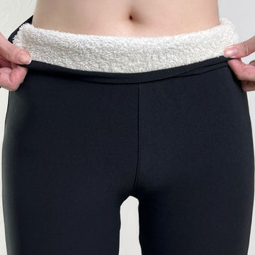 Women's Thickened High Waist Lambskin Stretch Warm Leggings