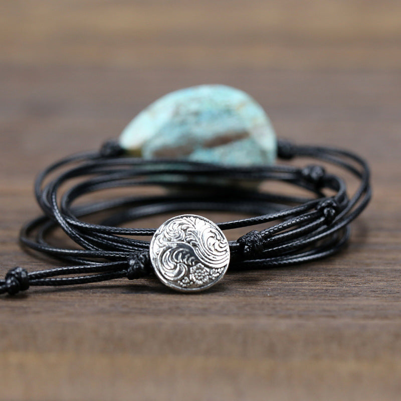 Unisex Vintage Ocean Stone N Bracelet
